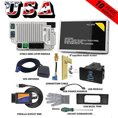 SYNC 2 to SYNC 3 3.4 Upgrade Carplay KIT FIT For Ford SYNC 3 APIM HD GPS USA New