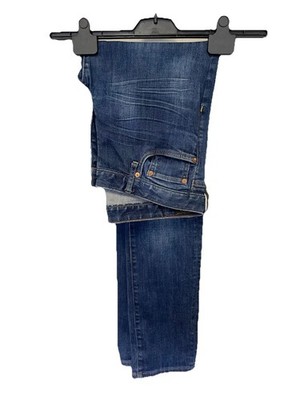 EVISU HERITAGE 11 OZ BLUE DENIM MID RISE SKINNY LEG JEANS SIZE 30