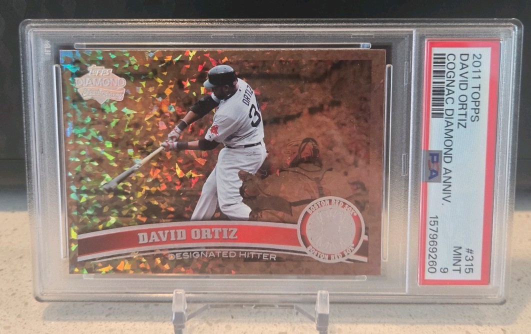 2011 Topps David Ortiz #315 Cognac Diamond Anniversary PSA 9 Mint Red Sox HOF
