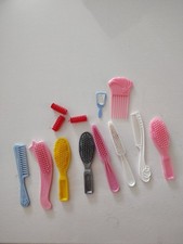 Vintage Barbie Hair Accessories Set With Curlers Brushes  Comb - Mixed Colors