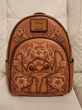 Loungefly Disney Lilo & Stitch Tonal Stitch Carving Mini Backpack