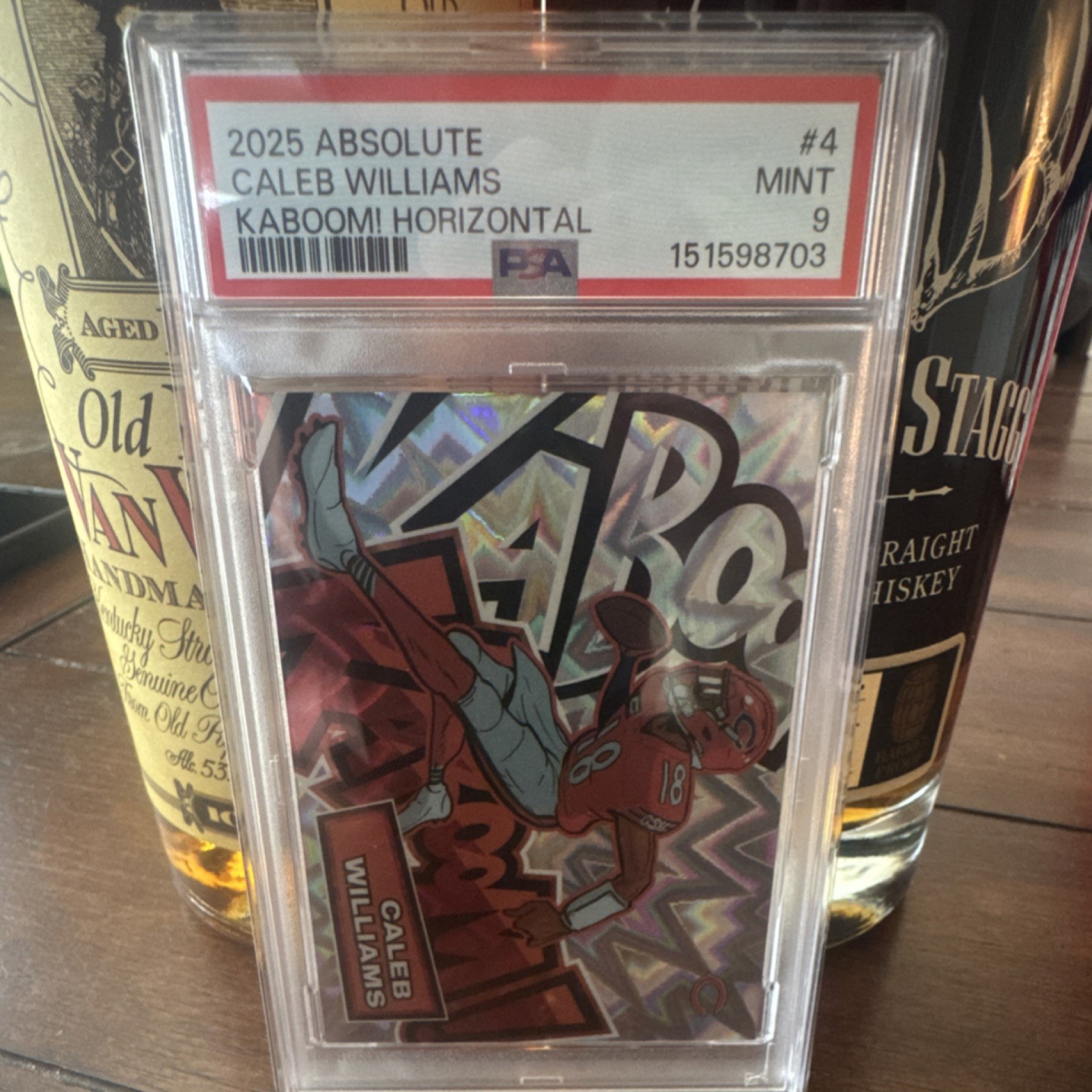 Panini 2025 Absolute Kaboom! Horizontal Caleb Williams #4 PSA 9 Chicago Bears