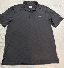 AUDI SPORTS Licensed Motorsports Black Golf Polo Shirt Mens Size L