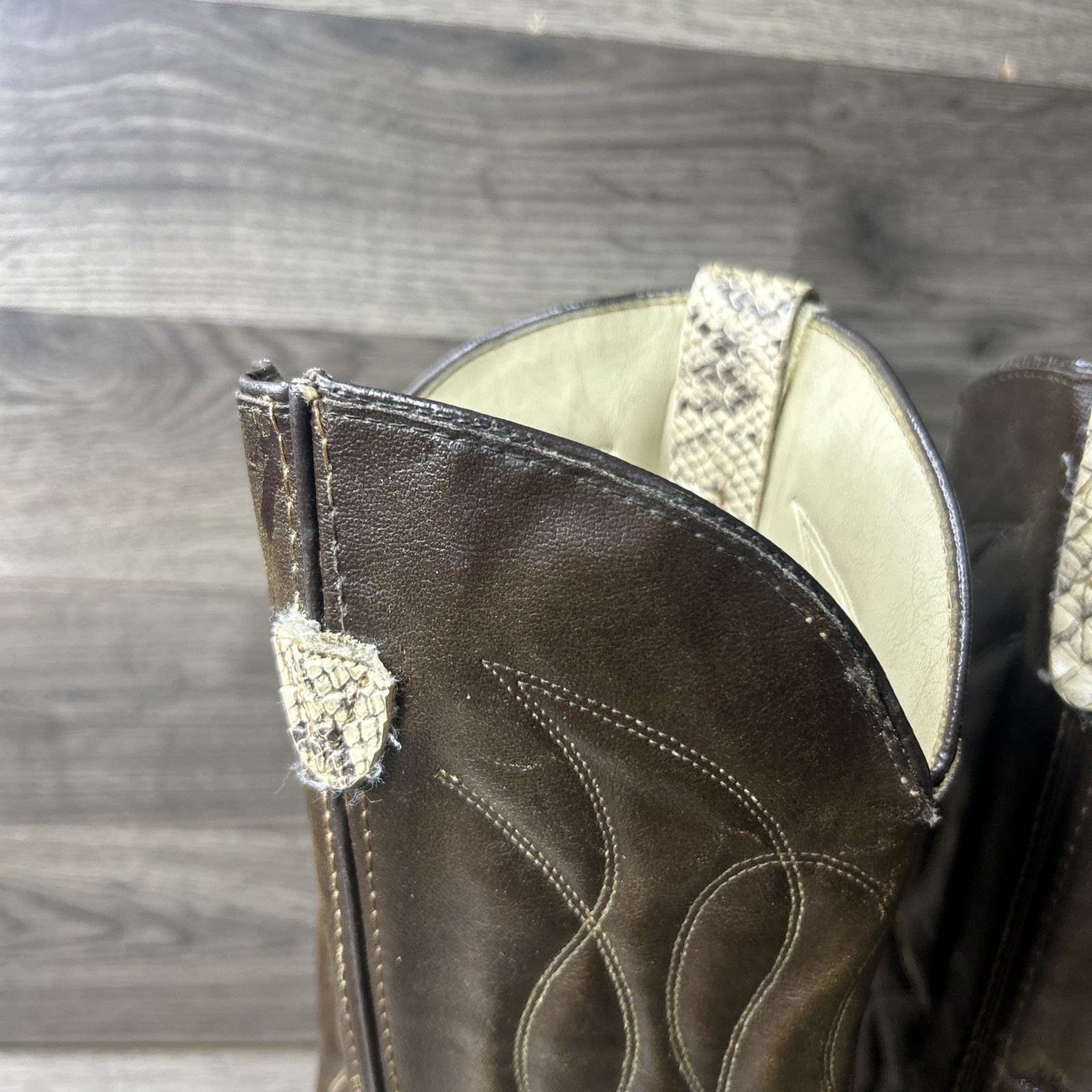 Lucchese 2000 Python Snakeskin Cowboy Boots USA M… - image 2