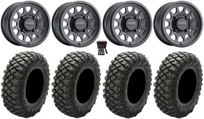 Method 414 15'' Wheels Black +13mm 35'' Crawler XG Tires Textron Wildcat XX
