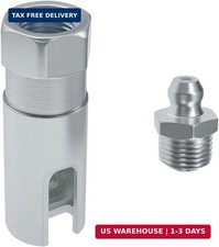 Car Grease Coupler with 1/8 inch NPT Threads, 90 Degree Push-on Slotted Right An