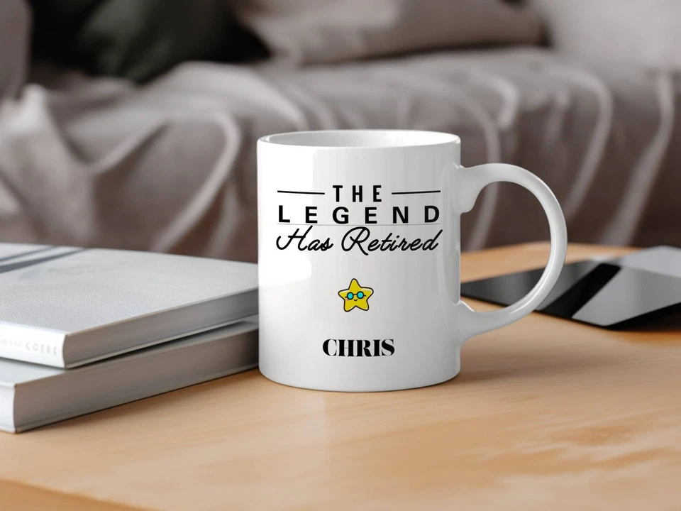 Custom mug, Retirement Gifts for Women, The Legend Retirement Present for men - Image 4 of 4