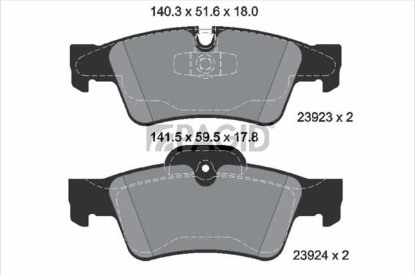 Pagid Bremsbelagsatz Scheibenbremse T1455N FüR Mercedes Klasse W251 V251 W164 GL-image