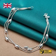 925 Sterling Silver Bracelet Chain for Women – Beaded Valentine Fashion Jewelry