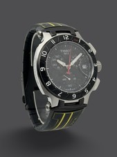 TISSOT T-Race Chronograph Black Dial Black Rubber Mens WatchT0484172705103 READ 