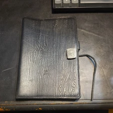 OBERON DESIGN TREE GRAIN BLACK JOURNAL  BOOK COVER 6x9 (fits standard notebook)