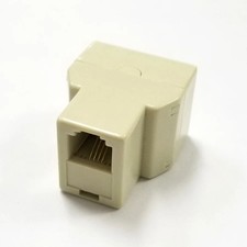 TEC19, Philmore 4 Cond. RJ11 6P4C Single Female to Dual Female Modular Adapter