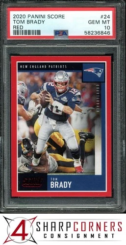 2020 PANINI SCORE RED #24 TOM BRADY PATRIOTS POP 2 PSA 10