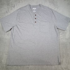 Duluth Trading Co Men's Short Sleeve Henley Pocket Shirt XL Gray — listing 5