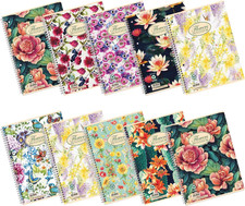 , Maxi Quaderni Spiralati Nature Flowers, F.To A4 22X29,7 Cm., Con 4 Fori E Micr