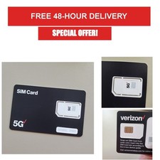 Verizon Wireless 5G  4G LTE SIM Card Triple Cut - All Sizes