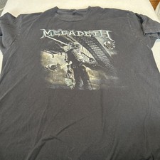 MEGADETH Dystopia Men's T-Shirt Black Large Nice Fade Graphic Print Rock Metal
