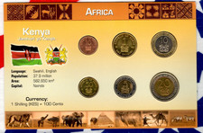Littleton World Coin Set Kenya UNC 1995-2005 20 Shillings 1998 10 Shillings 2005