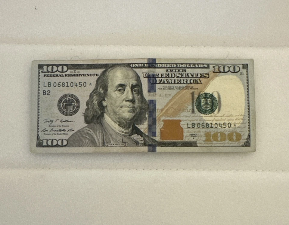$100* STAR NOTE LB06810450* One Hundred Dollar FRN 2009 A Series FW 2012 Print - Image 2 of 4