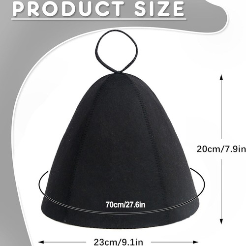 Felt Sauna Hat Bath House Hat For Men Bath Water Absorption Accessories House Shower Cap 2pcs - View #12
