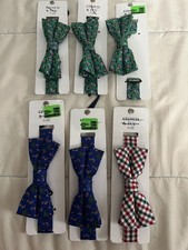 Lot of 6 Crown and Ivy Boys Christmas Bowties- New