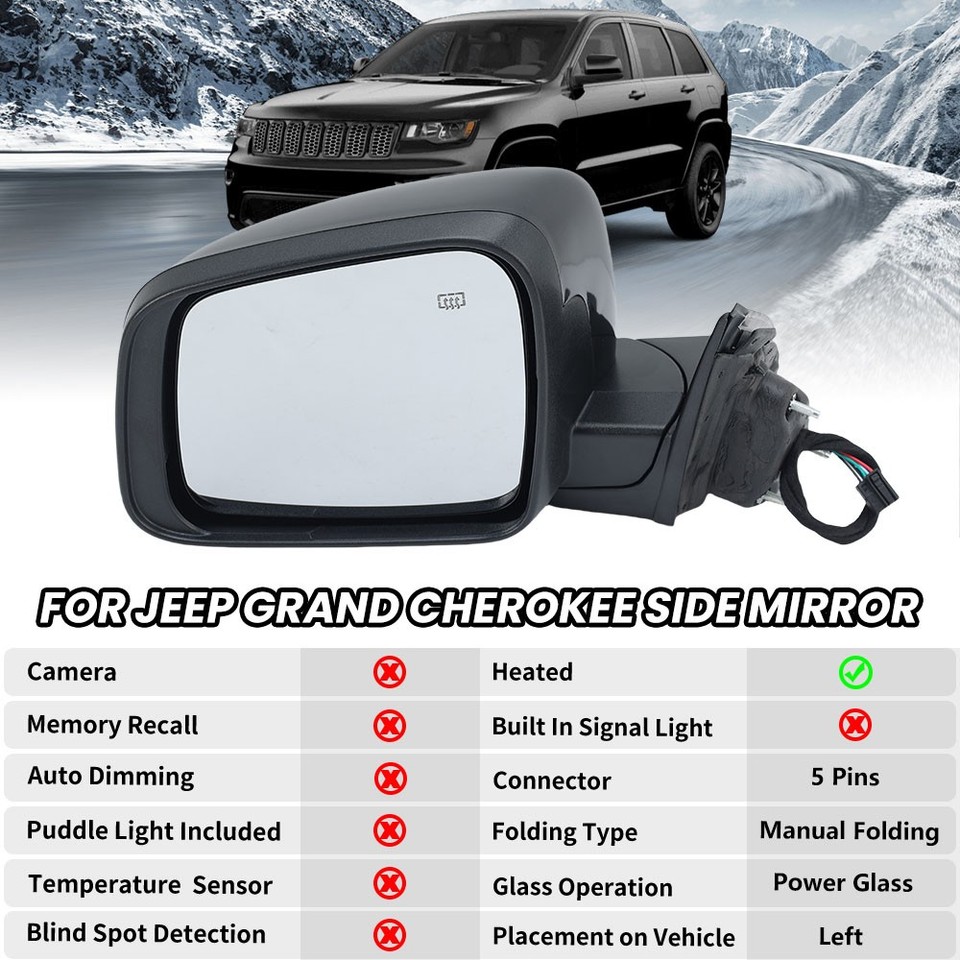 Factory OEM 15-19 Ford Edge LEFT Auto Dim Heated Mirror Glass w Blind