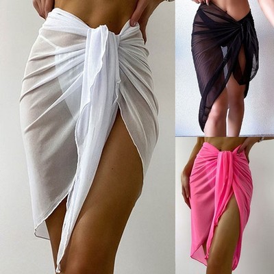 Brandneu Chiffon -Schal Frauen Sarongs Badeanzug Badebekleidung Kurzer Rock