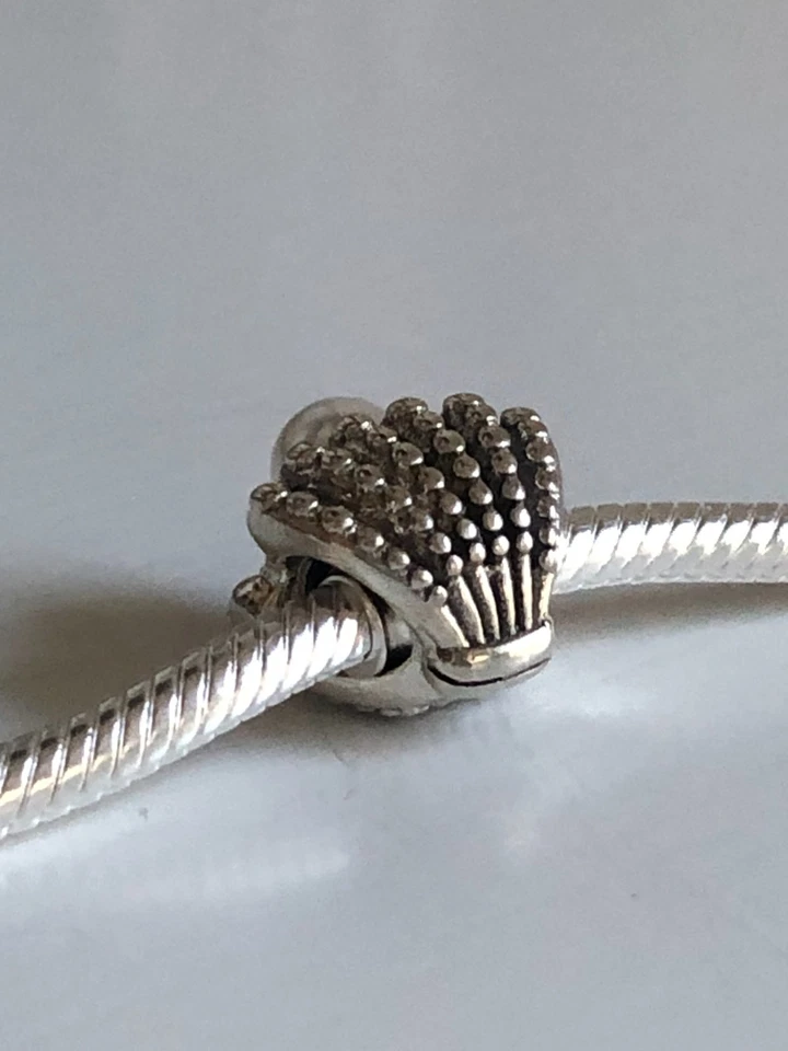 Auténtico dije de plata de ley "único en su clase" concha y perlas es 79113 retirado Foto 2 de 3