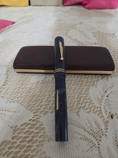 Vintage CARTER´s Blue Mottled Fountain Pen Inx NIB