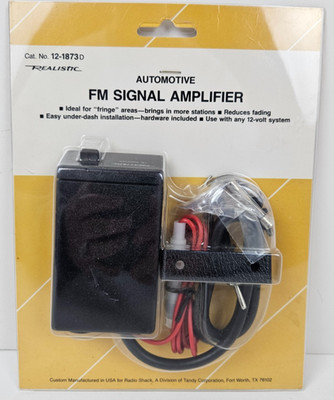 Realistic Automotive FM Signal Amplifier 12-1873D Vintage Radio Shack