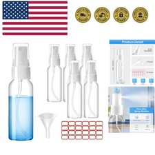 Spray Bottles, 1oz/30ml Clear Empty Fine Mist Plastic Mini Travel Bottle Set,...