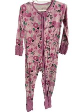 6/12 Months Little Sleepies Sweetheart Floral Zippy, EUC