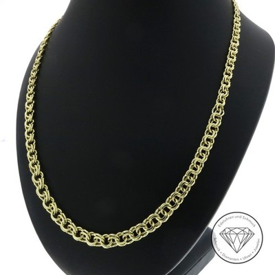 Wert 3.000,- Massive Garibaldi Glieder Kette 585 / 14 Kt Gelb Gold 46,5 cm xxyy