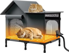 Heated Cat House for Outdoor Cats Insulated Weatherproof Shelter NAWEST VERSION