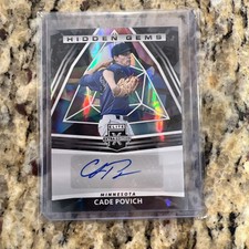 Cade Povich 2022 Panini Elite Hidden Gems Auto Rookie Rc