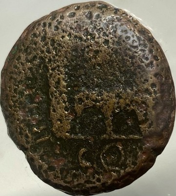 Emperor Tiberius in Memory of Augustus As Roman Coin 14AD-37AD Camp Gates Scarce