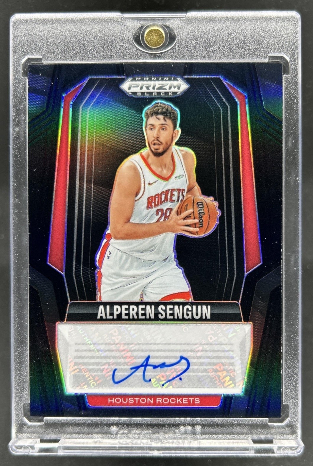 2024-25 Prizm Black Alperen Sengun Signatures Nebula FOTL Prizm Auto #1/1
