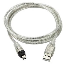 USB 2.0 Male IEEE 1394 Mini 4Pin Male iLink Firewire DV Adaptr Cable Comp.w/Sony