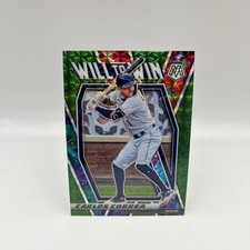 2021 Panini Mosaic Carlos Correa Will to Win Green Mosaic Prizm #WTW10