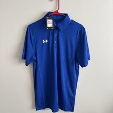 Under Armour Team Tech Polo Blue Small NWT