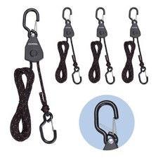 4PCS Kayak Rope Tie Down Ratchet Straps 1/8"  6' Bow and Stern Tie Down Kayak...