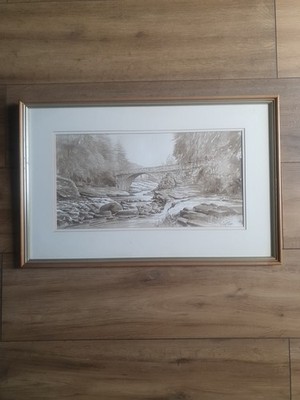 Original Aquarell Gemälde ''The Old Bridge-Killin-Perthshire Guy Todd
