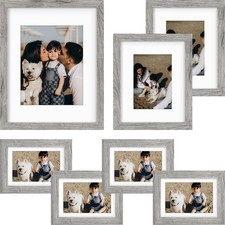 , Gallery Wall Frame Set of 7 Multiple Sizes 11x14, 8x10, 5x7 Picture Frame C...