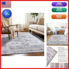Delara Machine Washable Area Rug Grey/Soft Taupe 5' X 7'