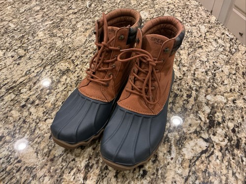 NWOB Sperry Top Sider Lace Up Waterproof Duck Boots Mens Size 11.5!