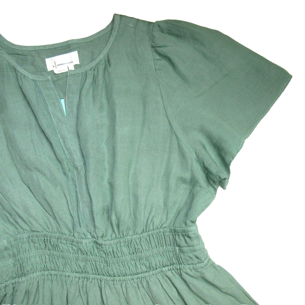 NWT by Anthropologie Somerset Maxi in Green Linen Edition Dress 2X | eBay