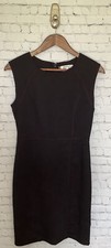 Jennifer Lopez Size 6 Little Black Sleeveless Dress with Piping Details