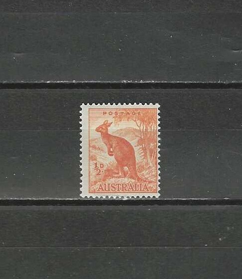 AUSTRALIA , 1937/46, KANGAROO , 1/2p STAMP , PERF , MNH , CV$2.25
