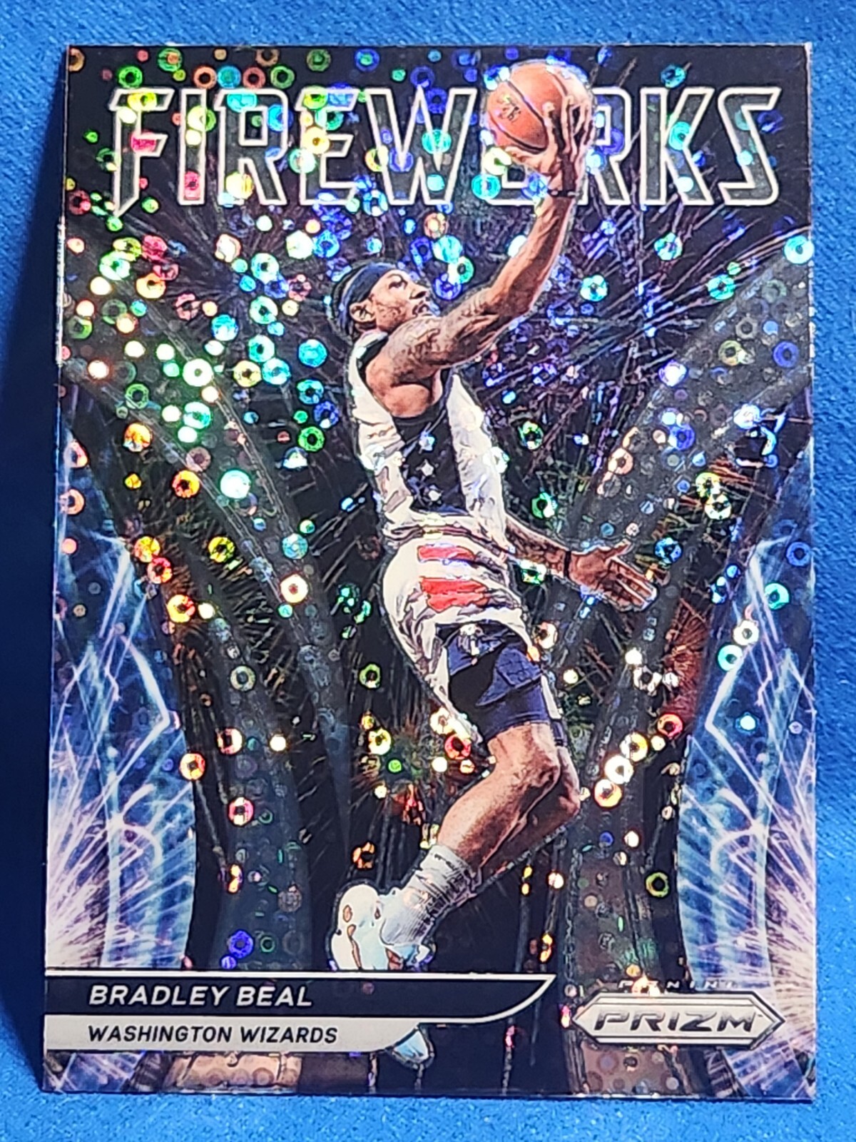 BRADLEY BEAL 2021-22 PRIZM FIREWORKS #9 FAST BREAK PRIZM