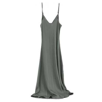 chinese dress ladies Anderson Maxi Dress, in Moss Green Luxe Satin, Size: Small | Show Me Your Mumu main image 0